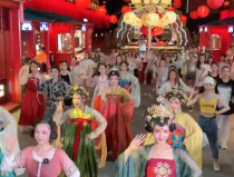 大唐不夜城小姐姐,邂逅古韵小姐姐的时尚传奇