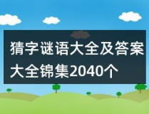 字谜大全500个简单及答案,500个简单字谜及答案集锦